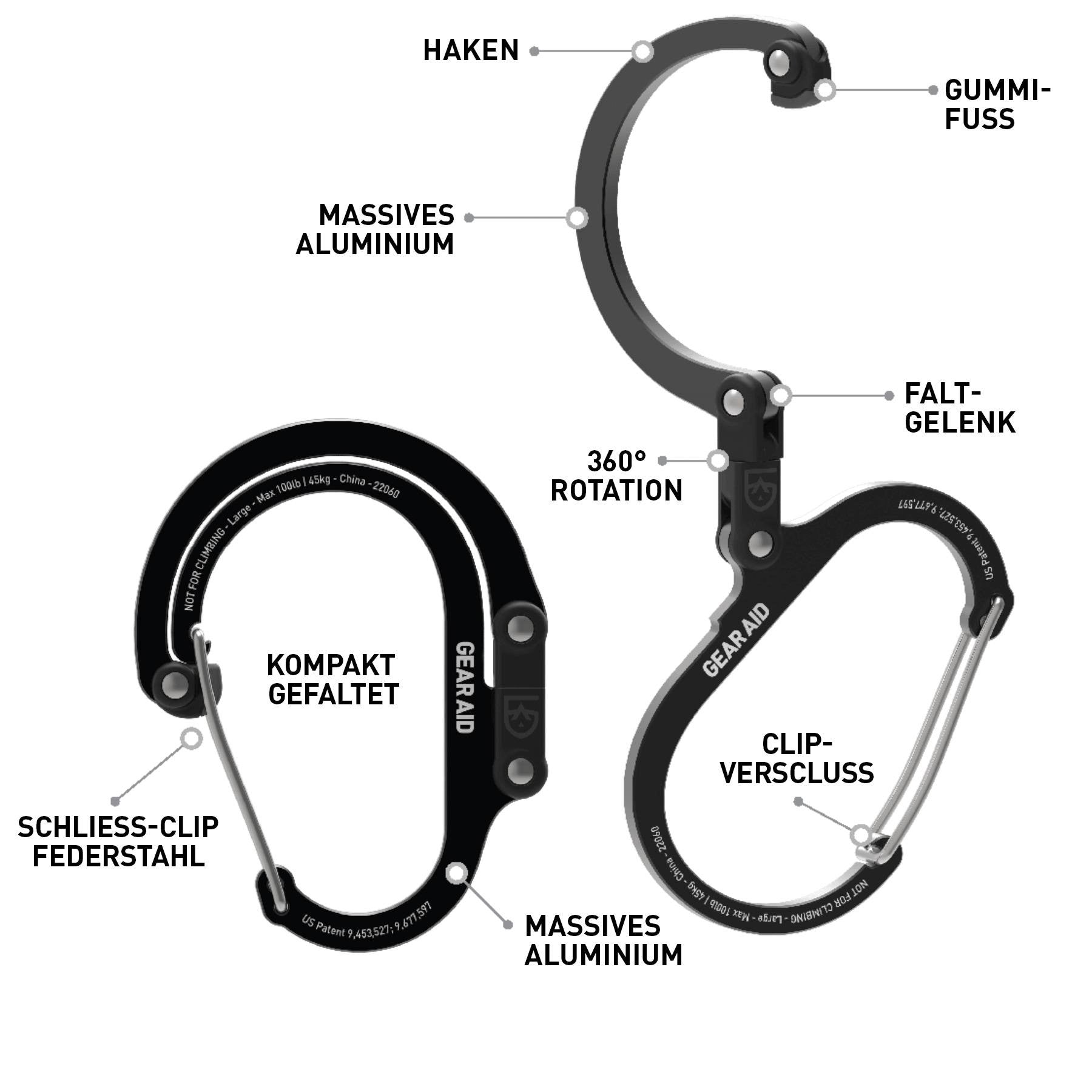Βάση Στήριξης Εξοπλισμού GearAid Heroclip S | www.lightgear.gr