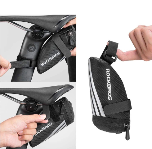 Τσαντάκι Ποδηλάτου Σέλας Rockbros Με Velcro C28 0,5lt | www.lightgear.gr