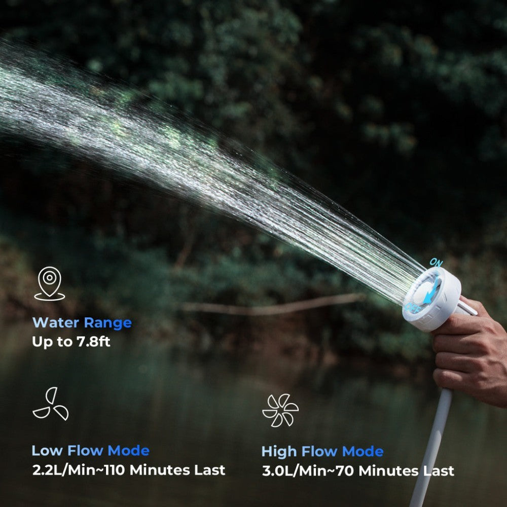 Επαναφορτιζόμενη Ντουζιέρα Flextail Max Shower | www.lightgear.gr