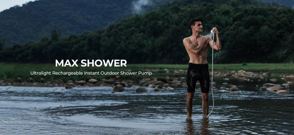Επαναφορτιζόμενη Ντουζιέρα Flextail Max Shower | www.lightgear.gr
