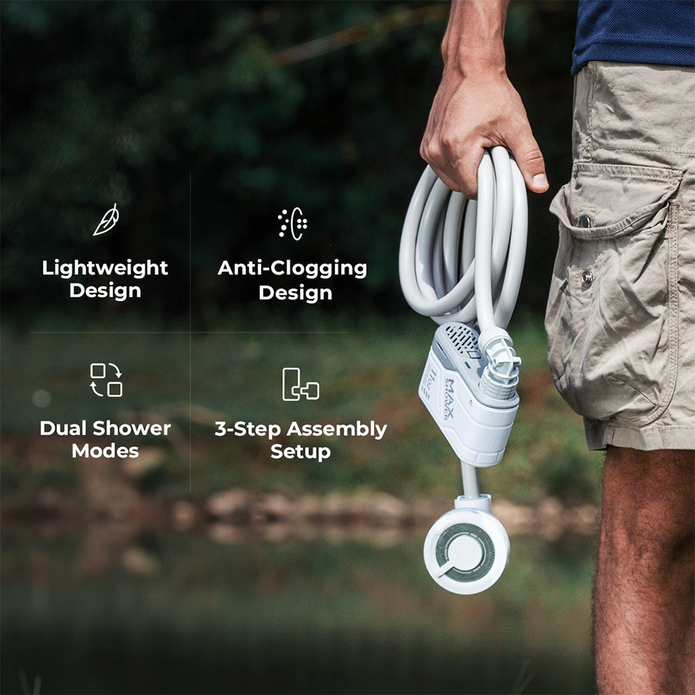 Επαναφορτιζόμενη Ντουζιέρα Flextail Max Shower | www.lightgear.gr