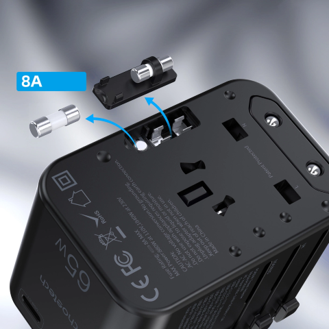 Αντάπτορας Ταξιδιού Choetech gaN 2xUSB-C 65W Fast Charger | www.lightgear.gr