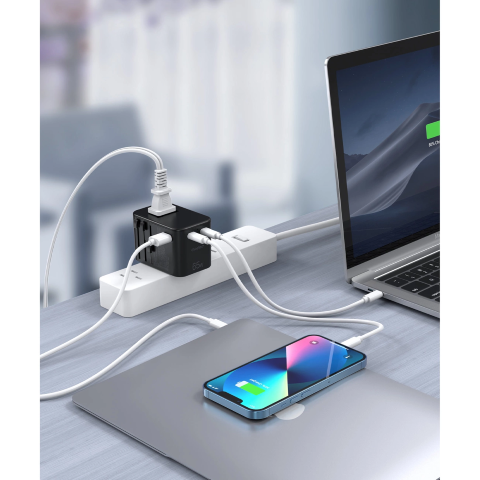 Αντάπτορας Ταξιδιού Choetech gaN 2xUSB-C 65W Fast Charger | www.lightgear.gr