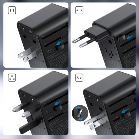 Αντάπτορας Ταξιδιού Choetech gaN 2xUSB-C 65W Fast Charger | www.lightgear.gr