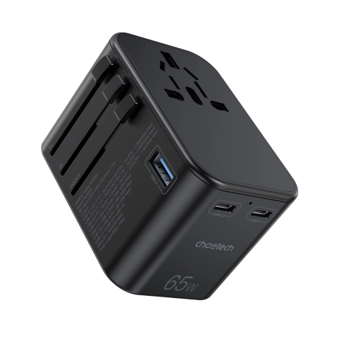 Αντάπτορας Ταξιδιού Choetech gaN 2xUSB-C 65W Fast Charger | www.lightgear.gr