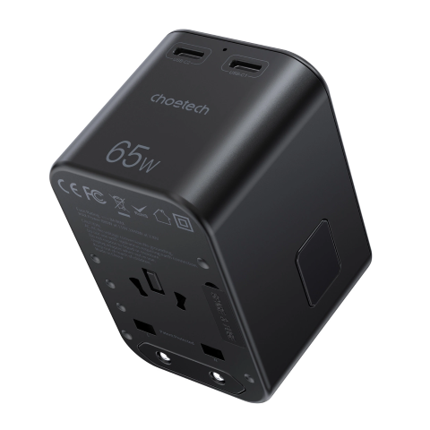 Αντάπτορας Ταξιδιού Choetech gaN 2xUSB-C 65W Fast Charger | www.lightgear.gr