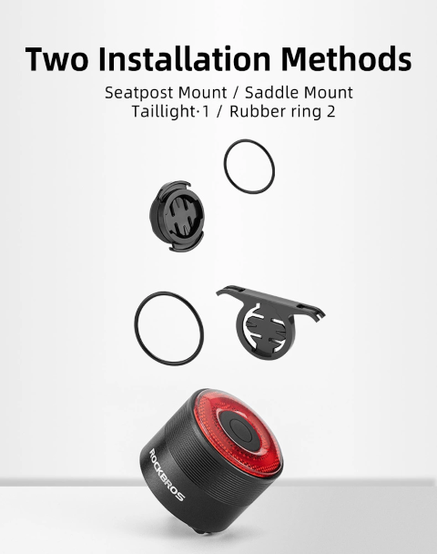 Φως Ποδηλάτου Πίσω Rockbros Q3 Intelligent Stop System | www.lightgear.gr