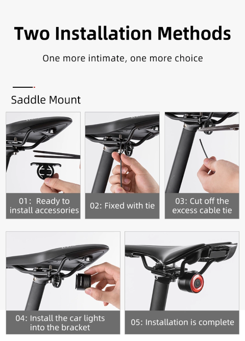 Φως Ποδηλάτου Πίσω Rockbros Q3 Intelligent Stop System | www.lightgear.gr