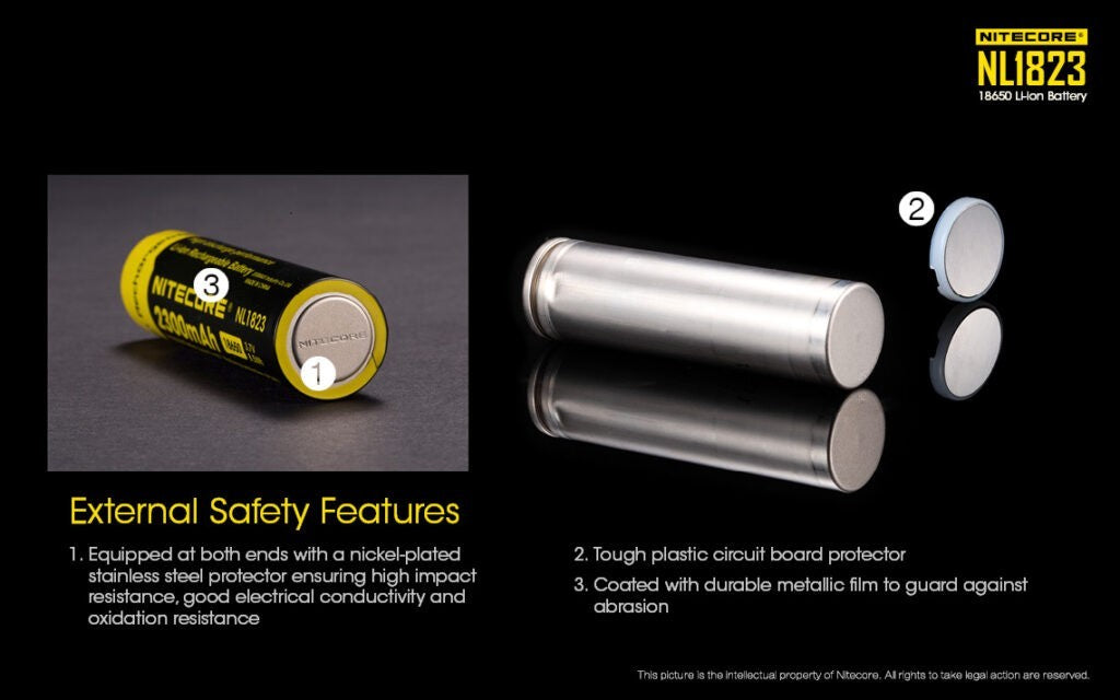 Επαναφορτιζόμενη Μπαταρία Nitecore NL1823 2300mAh 3,7V | www.lightgear.gr