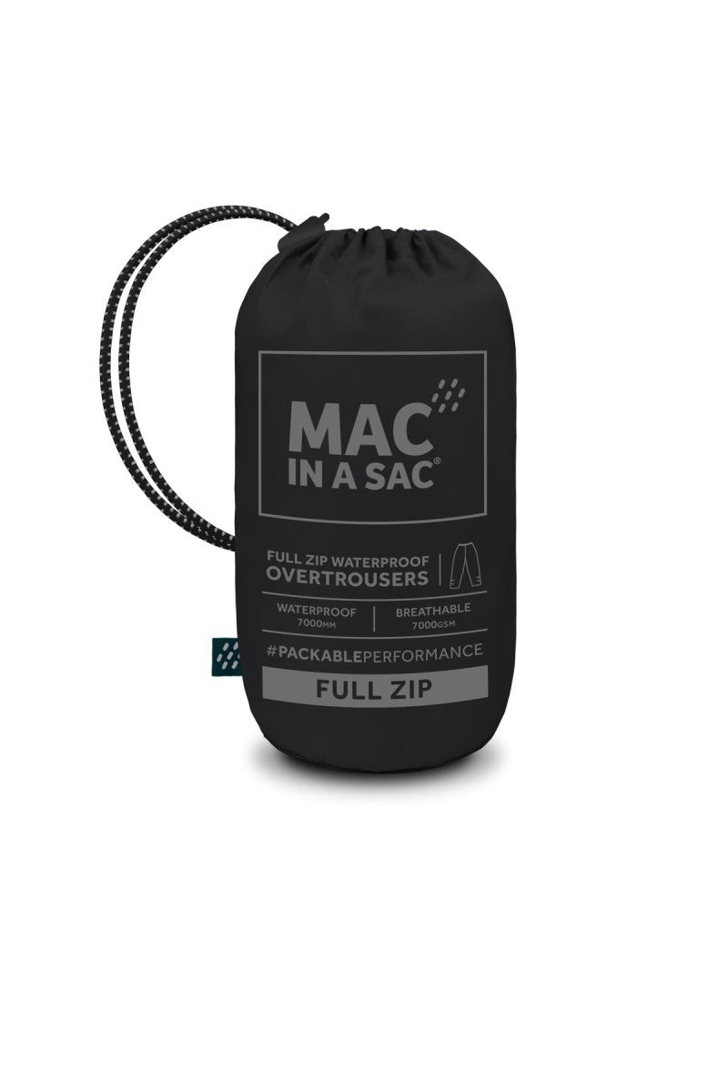 Αδιάβροχο Παντελόνι Mac In A Sac Origin Full Zip Overtrousers Jet Black | www.lightgear.gr
