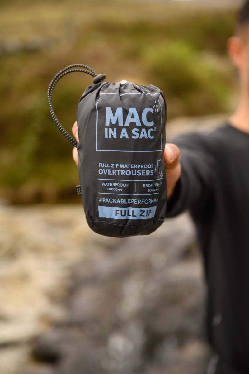 Αδιάβροχο Παντελόνι Mac In A Sac Origin Full Zip Overtrousers Jet Black | www.lightgear.gr