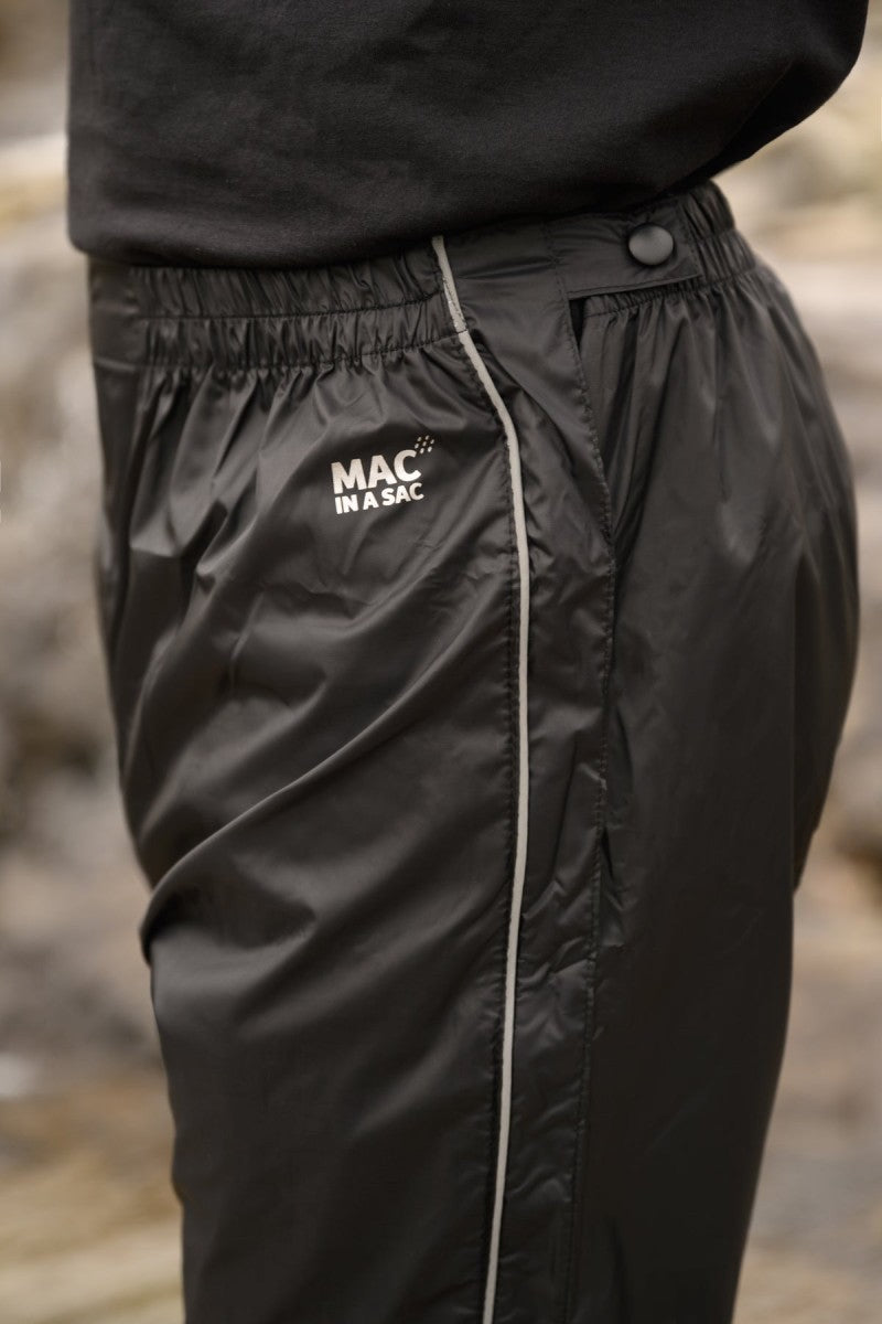 Αδιάβροχο Παντελόνι Mac In A Sac Origin Full Zip Overtrousers Jet Black | www.lightgear.gr