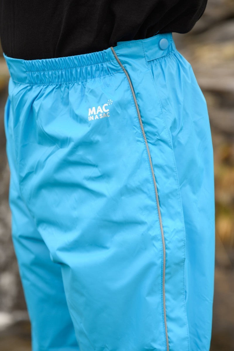 Αδιάβροχο Παντελόνι Mac In A Sac Origin Full Zip Overtrousers Neon Blue | www.lightgear.gr