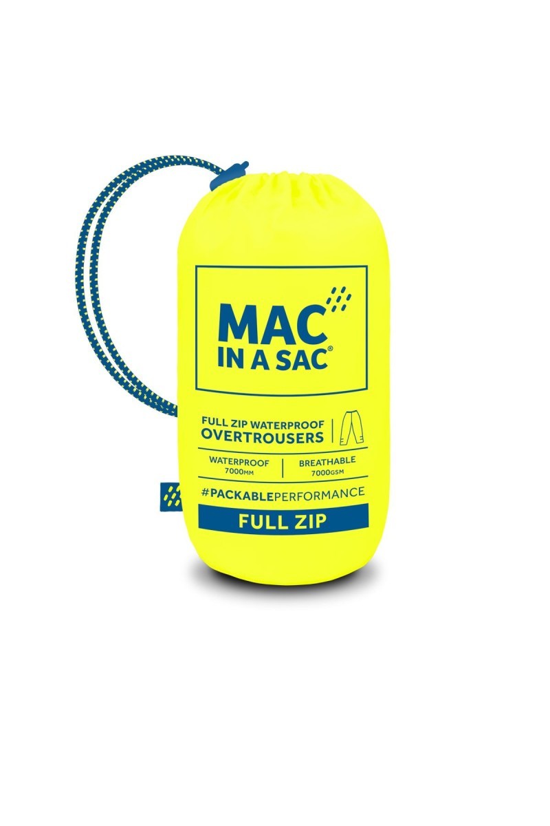Αδιάβροχο Παντελόνι Mac In A Sac Origin Full Zip Overtrousers Neon Yellow | www.lightgear.gr