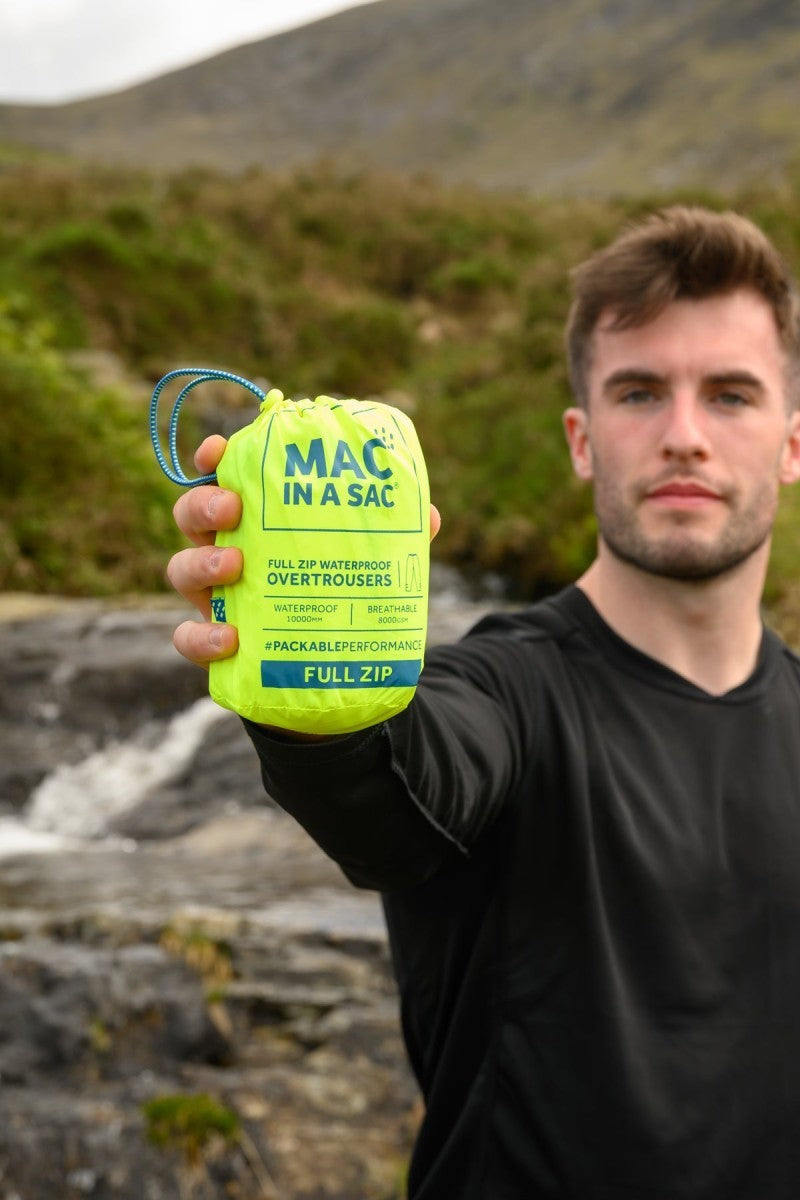 Αδιάβροχο Παντελόνι Mac In A Sac Origin Full Zip Overtrousers Neon Yellow | www.lightgear.gr