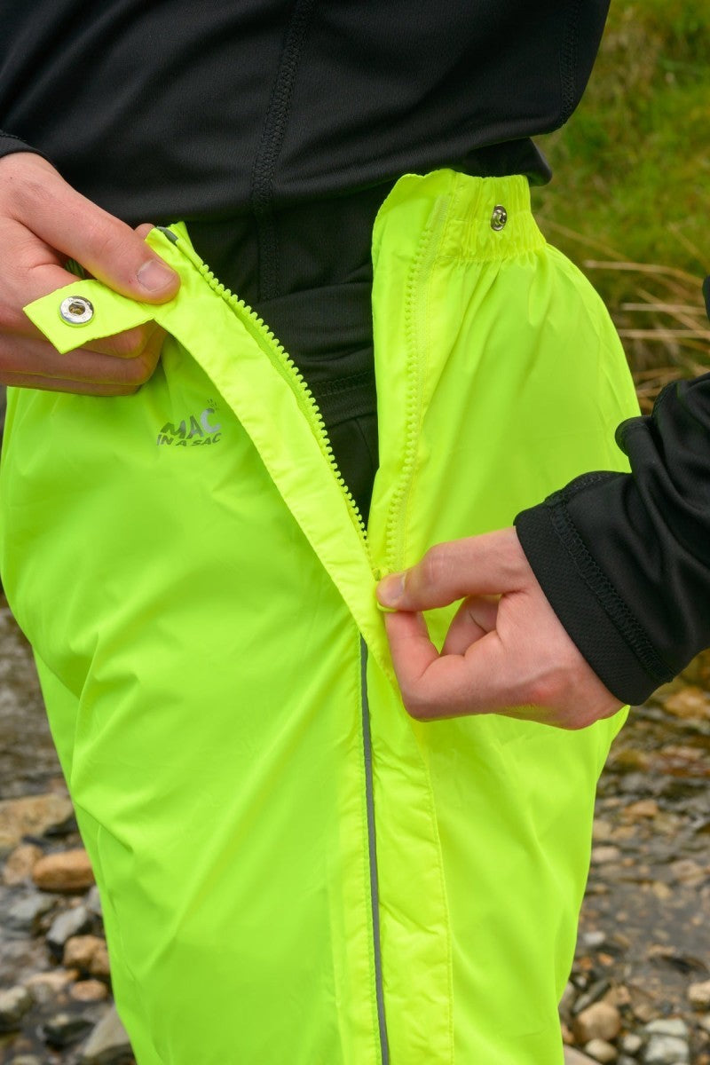 Αδιάβροχο Παντελόνι Mac In A Sac Origin Full Zip Overtrousers Neon Yellow | www.lightgear.gr