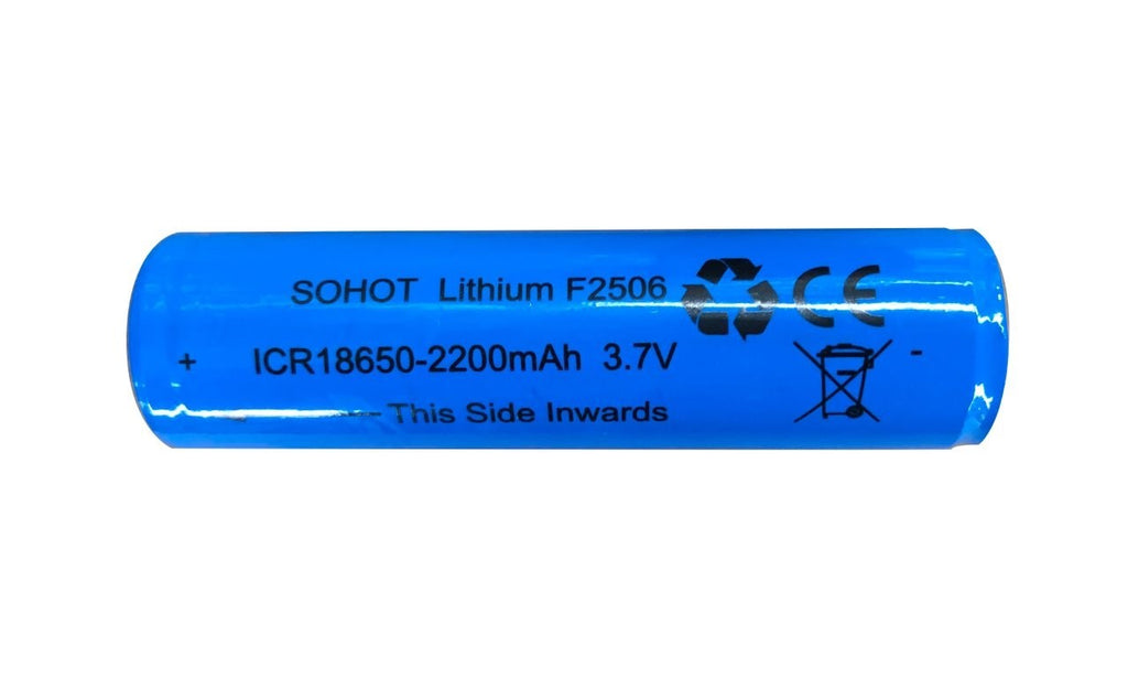 Επαναφορτιζόμενη Μπαταρία 18650 Λιθίου 2200mAh | www.lightgear.gr
