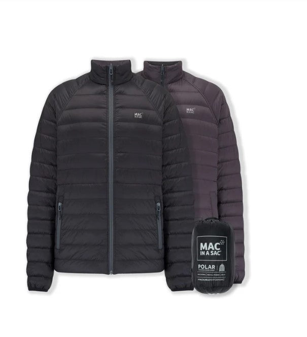 Ανδρικό Πουπουλένιο Μπουφάν Mac In A Sac Polar Reversible Μαύρο/Γκρι | www.lightgear.gr