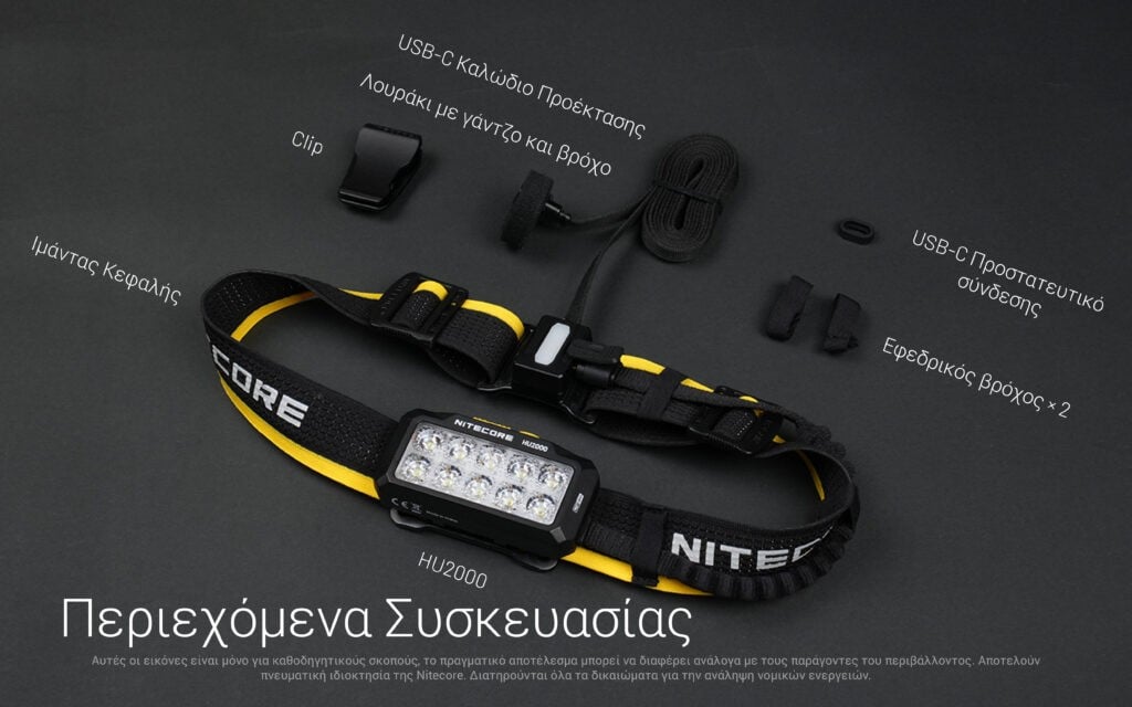Φακός Κεφαλής LED Nitecore HU2000 | www.lightgear.gr