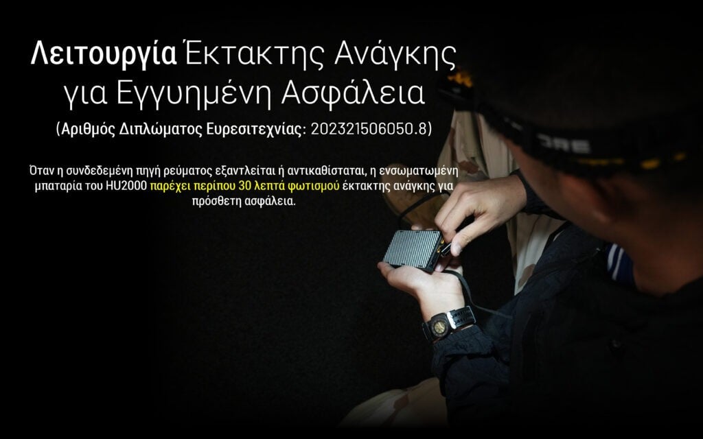 Φακός Κεφαλής LED Nitecore HU2000 | www.lightgear.gr
