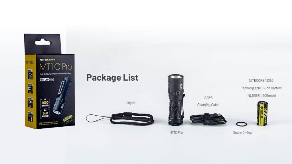 Επαναφορτιζόμενος Φακός Nitecore Multitask MT1C Pro | www.lightgear.gr