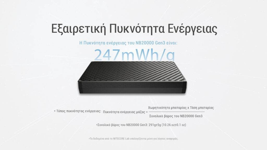 Powerbank Nitecore NB20000 - 20000mAh GEN3 | www.lightgear.gr