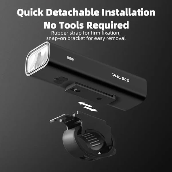 Φως Ποδηλάτου Εμπρός Rockbros 800 lm USB | www.lightgear.gr