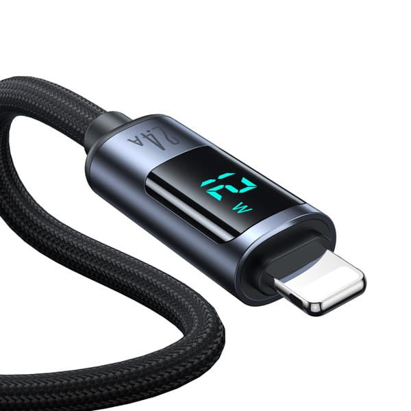 Καλώδιο Joyroom Prism Series A16 Lightning - USB-A  2.4A 1.2m με οθόνη LED | www.lightgear.gr