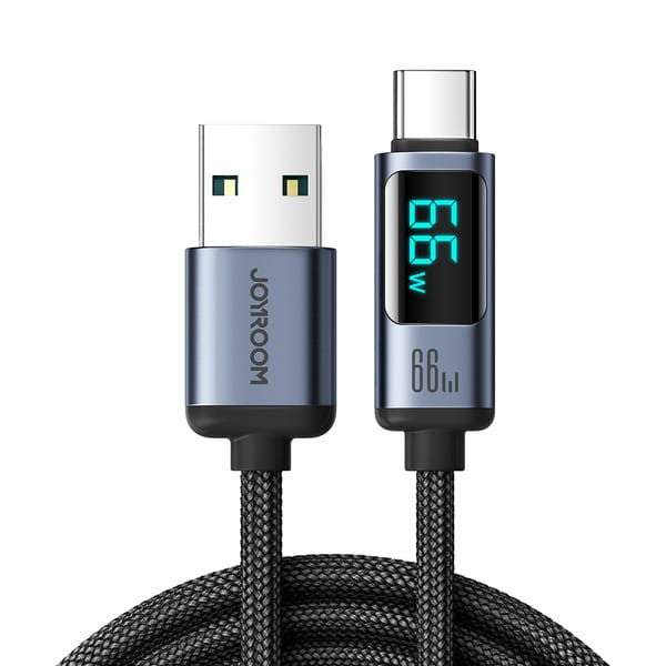 Καλώδιο Joyroom Prism Series A16 USB-C - USB-A 66W 1.2m με οθόνη LED | www.lightgear.gr