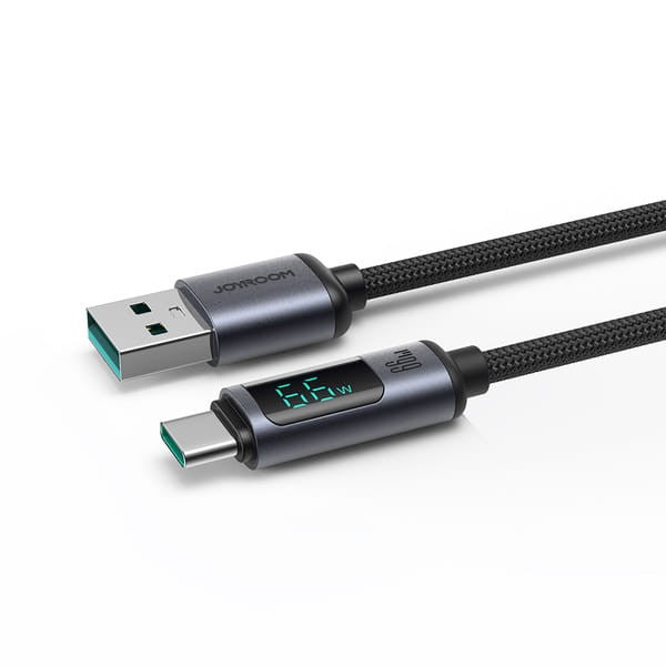 Καλώδιο Joyroom Prism Series A16 USB-C - USB-A 66W 1.2m με οθόνη LED | www.lightgear.gr