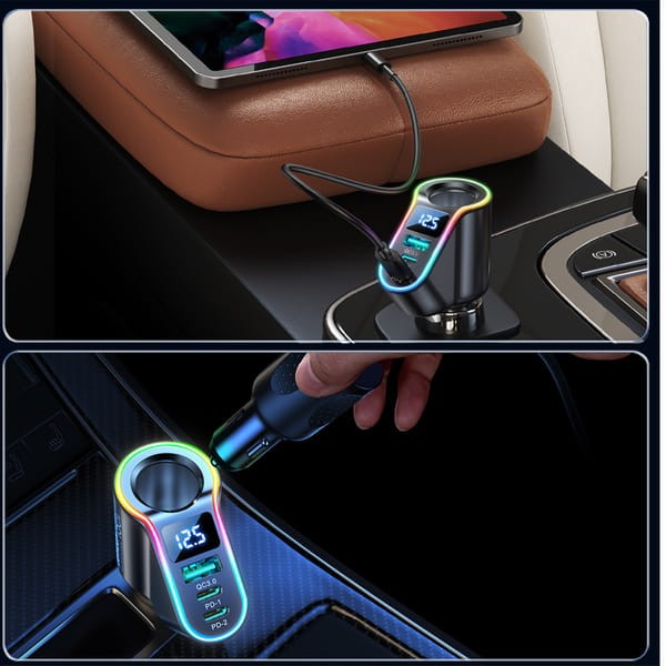 Φορτιστής Αυτοκινήτου Joyroom 4in1 USB-A QC3.0 / 2xUSB-C PD 150W (JR-CL21) | www.lightgear.gr