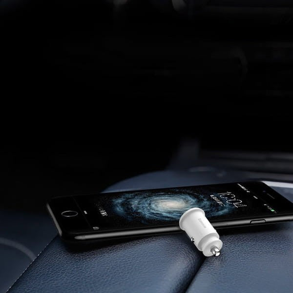 Φορτιστής Αυτοκινήτου Baseus Grain Mini Charger 2x USB-A 3.1A (CCALL-ML01) | www.lightgear.gr