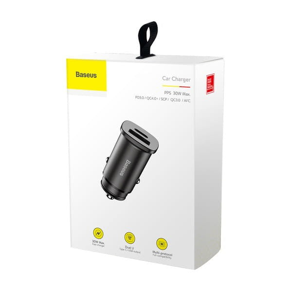 Φορτιστής Αυτοκινήτου Baseus Square PPS Smart QC 4.0 USB-C PD 3.0 SCP (CCALL-AS01) | www.lightgear.gr