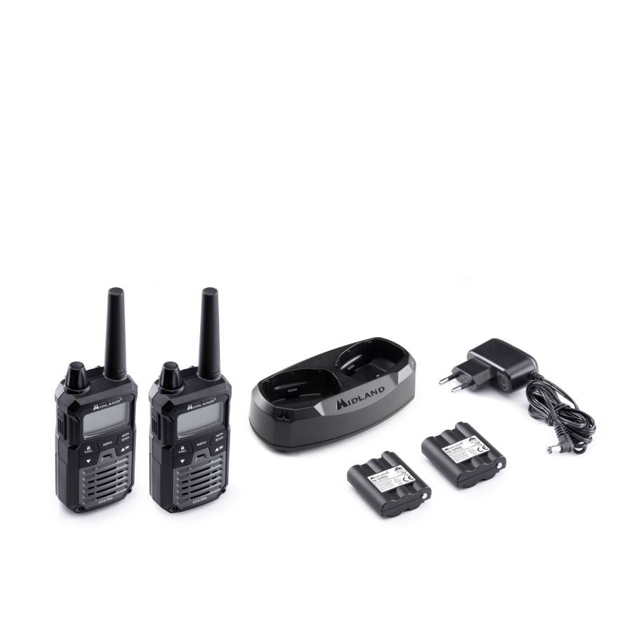 Ασύρματος Πομποδέκτης Midland XT70 PRO PMR με Μονόχρωμη Οθόνη Σετ 2τμχ Γκρι | www.lightgear.gr