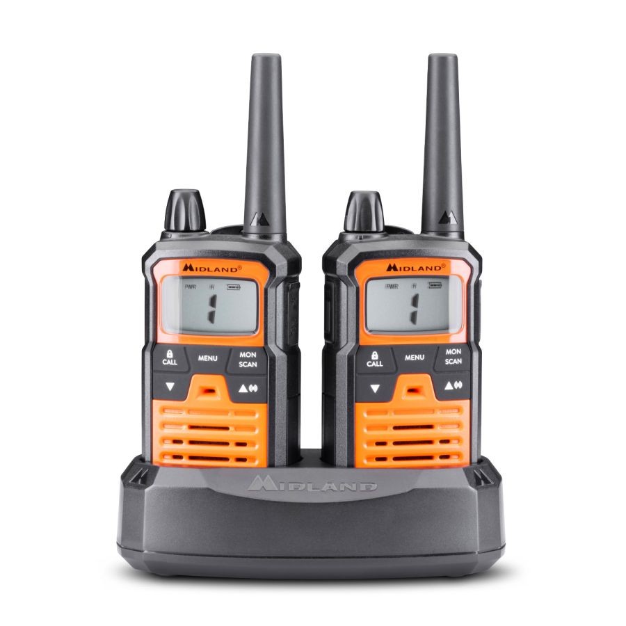 Ασύρματος Πομποδέκτης Midland XT70 PRO Hobby & Work PMR με Μονόχρωμη Οθόνη Σετ 2τμχ Πορτοκαλί | www.lightgear.gr