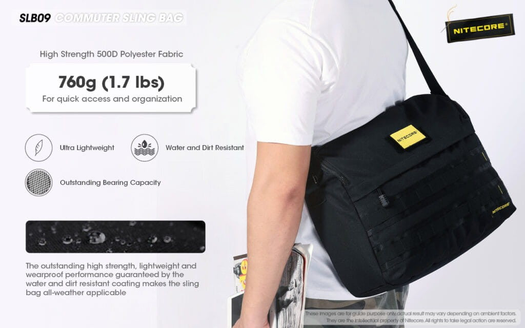 Τσαντάκι Nitecore EDC SLB09 High Strength 500D Polyester Fabric 9lt | www.lightgear.gr