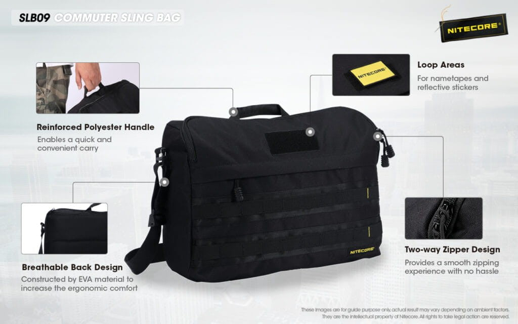 Τσαντάκι Nitecore EDC SLB09 High Strength 500D Polyester Fabric 9lt | www.lightgear.gr