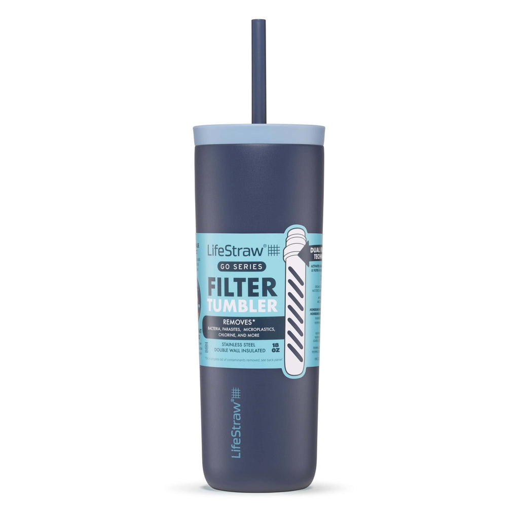 Ανοξείδωτο Παγούρι με Φίλτρο Νερού Lifestraw Tumbler Go Steel 530ml Aegean Sea | www.lightgear.gr