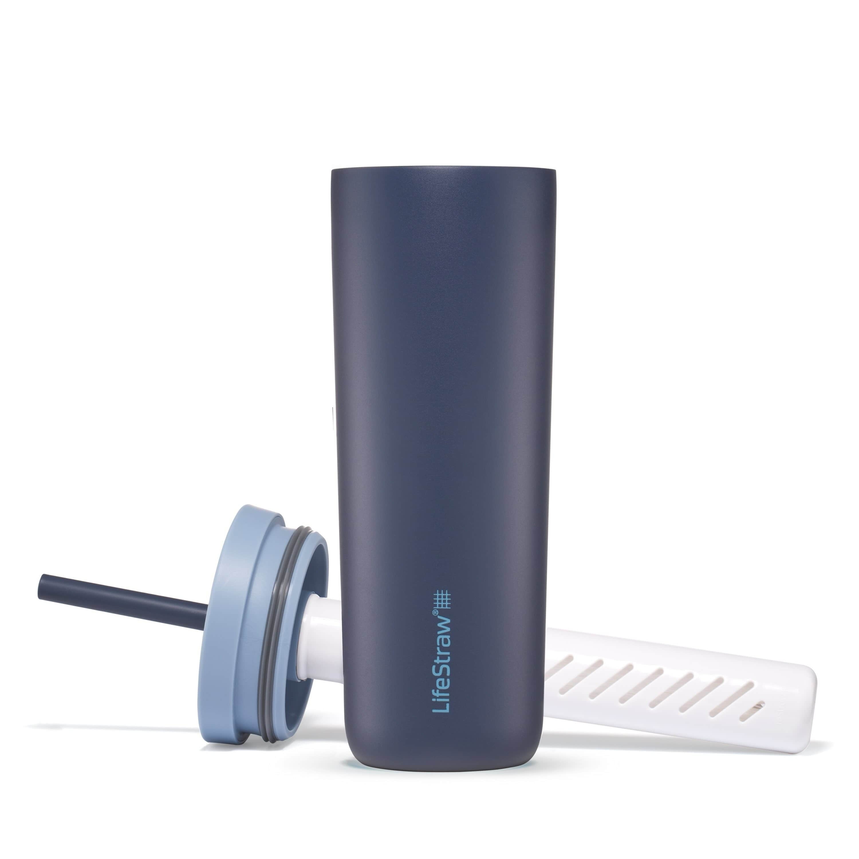Ανοξείδωτο Παγούρι με Φίλτρο Νερού Lifestraw Tumbler Go Steel 530ml Aegean Sea | www.lightgear.gr