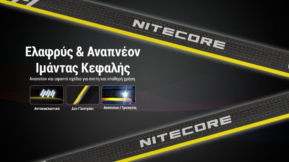 Φακός Κεφαλής LED Nitecore HA15 UHE 400 Lumens | www.lightgear.gr
