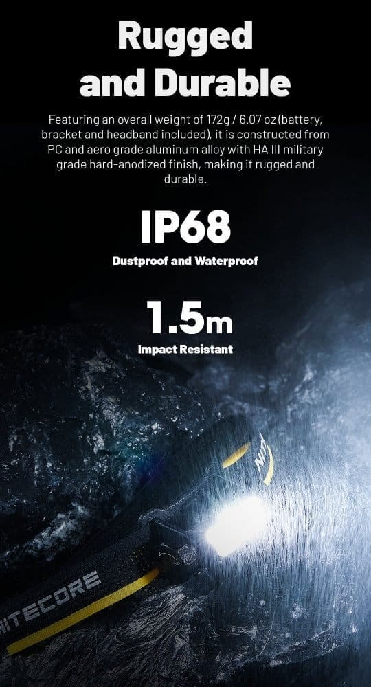 Φακός Κεφαλής LED Nitecore HC70 UHE | www.lightgear.gr