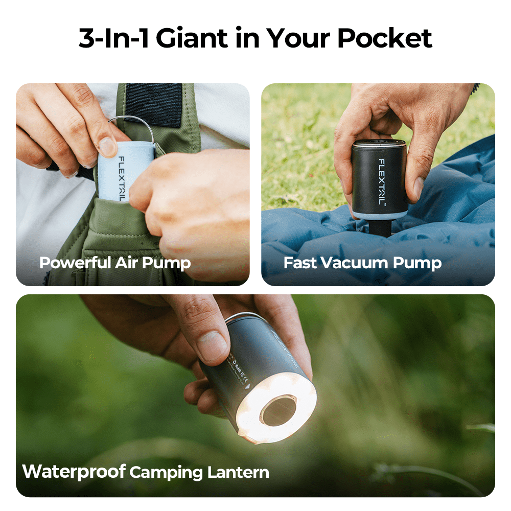 Επαναφορτιζόμενη Τρόμπα Flextail Tiny Pump 2X 3in1 | www.lightgear.gr