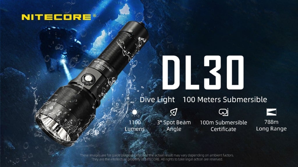 Φακός Κατάδυσης Nitecore DL30 | www.lightgear.gr