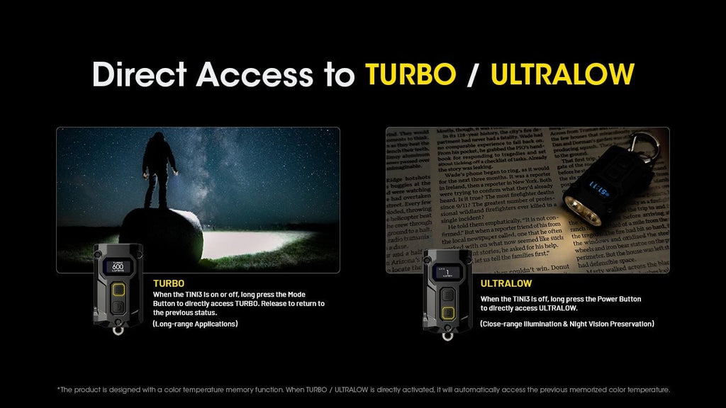 Φακός LED Nitecore TINI3 | www.lightgear.gr