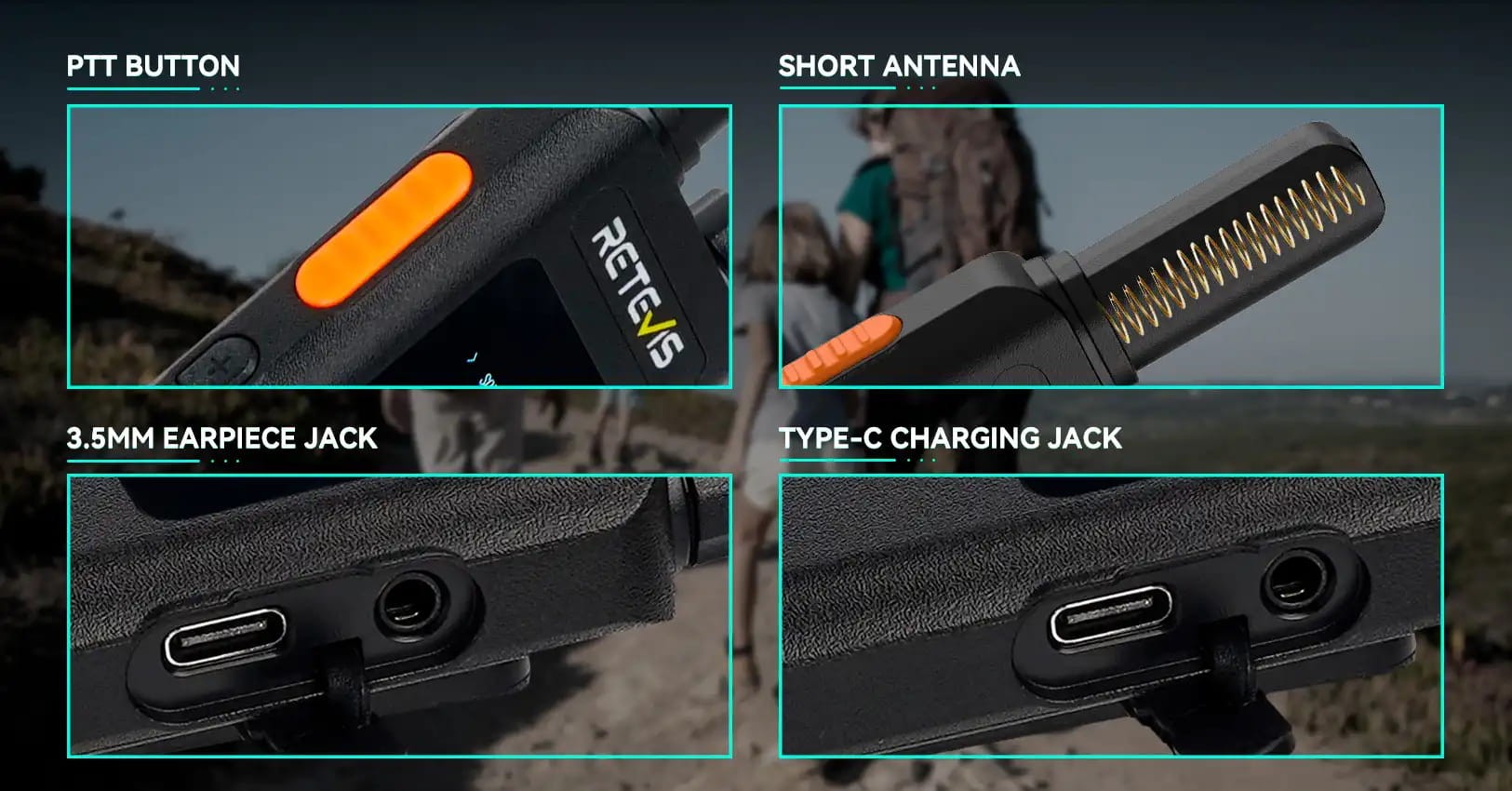 Ασύρματος Πομποδέκτης Retevis B63S, PMR16 (Walkie Talkie), 2τεμ | www.lightgear.gr
