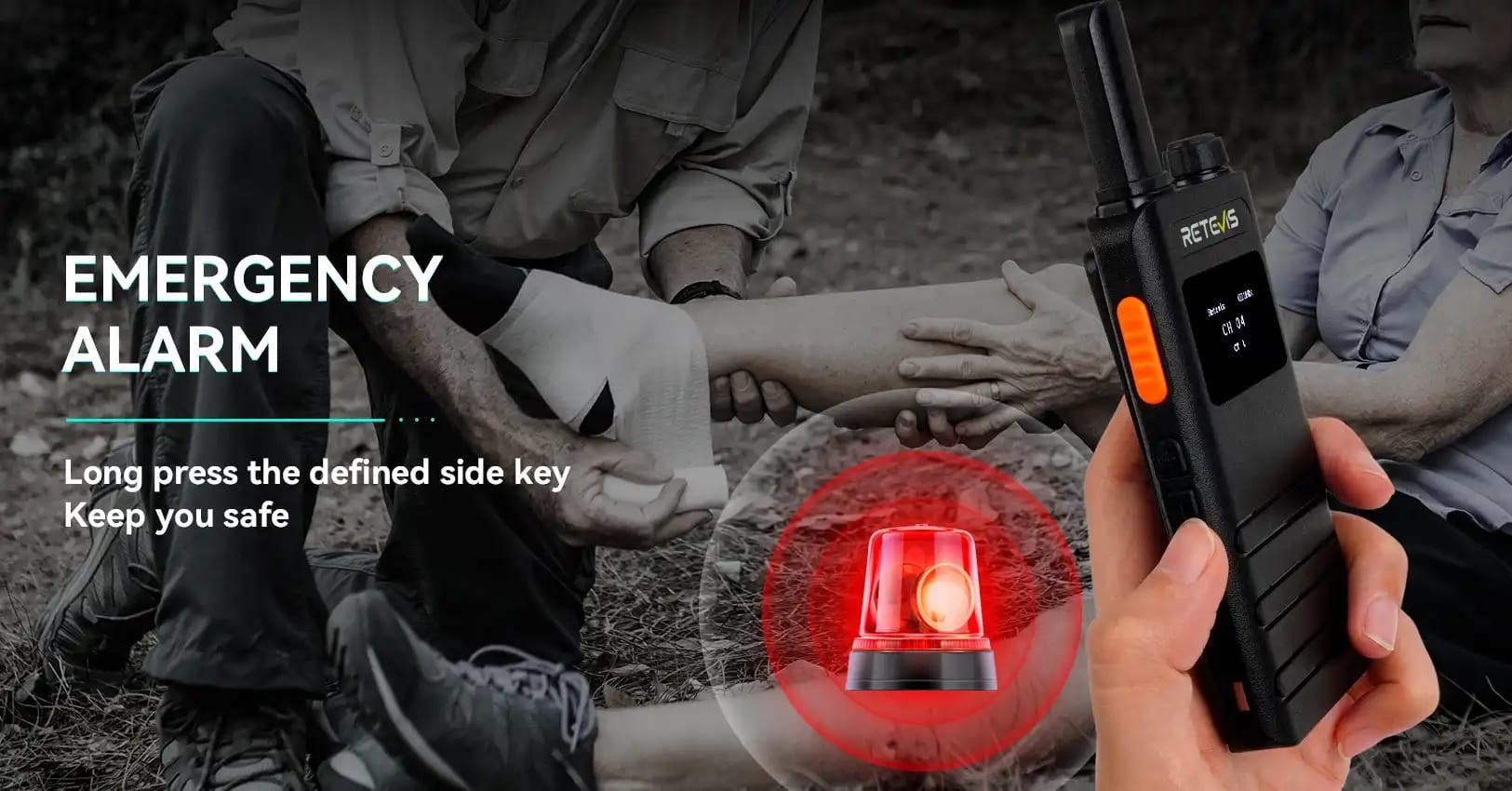 Ασύρματος Πομποδέκτης Retevis B63S, PMR16 + 2x G-Hook earpiece C9239A (Walkie Talkie) | www.lightgear.gr