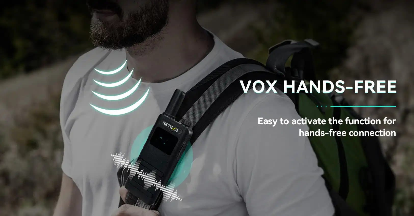 Ασύρματος Πομποδέκτης Retevis B63S, PMR16 + 2x G-Hook earpiece C9239A (Walkie Talkie) | www.lightgear.gr