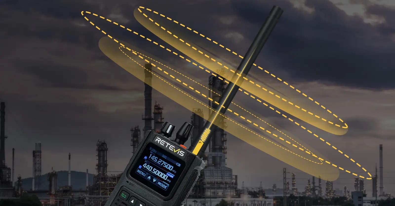 Ασύρματος Πομποδέκτης Retevis C1, VHF/UHF, 5W, Αδιάβροχος IP67 (EU) | www.lightgear.gr