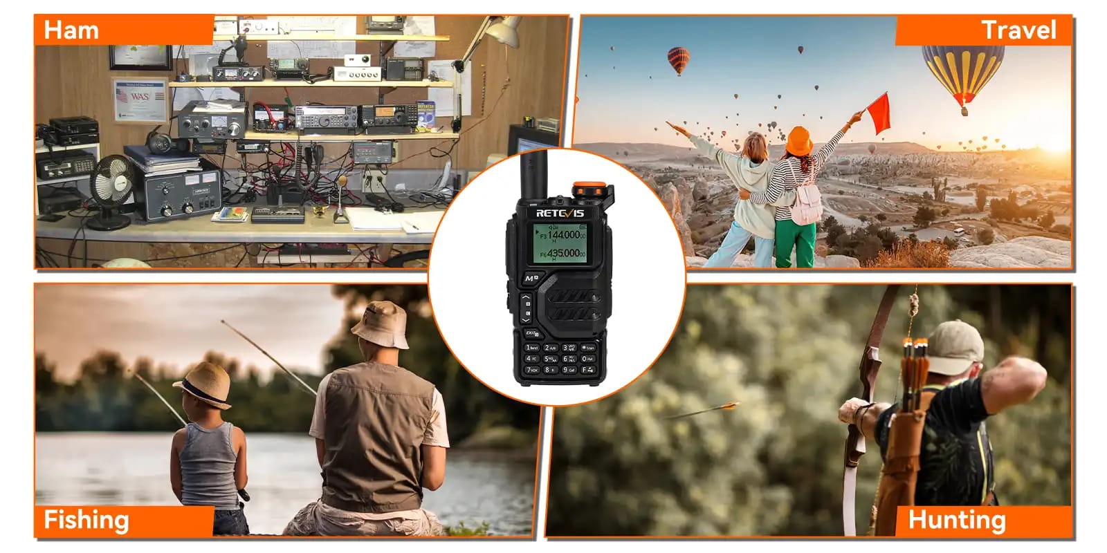 Ασύρματος Πομποδέκτης Retevis RA79, VHF/UHF, 5W, Aviation Band (EU) | www.lightgear.gr