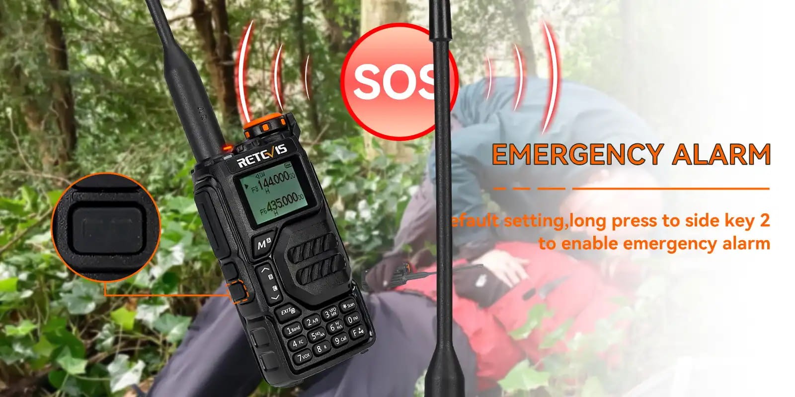 Ασύρματος Πομποδέκτης Retevis RA79, VHF/UHF, 5W, Aviation Band (EU) | www.lightgear.gr